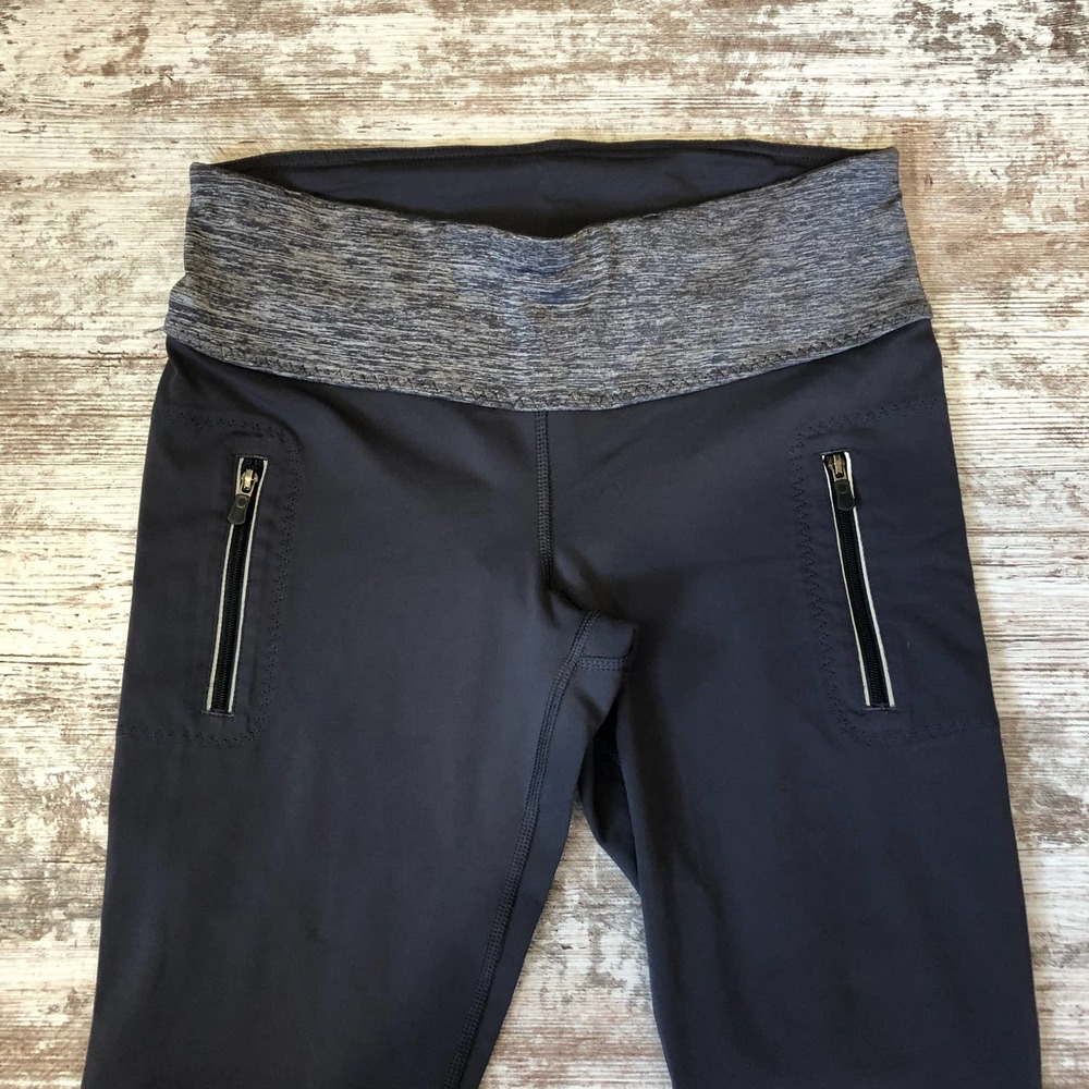Lululemon Gray Grey Leggings Ruched Leg 6